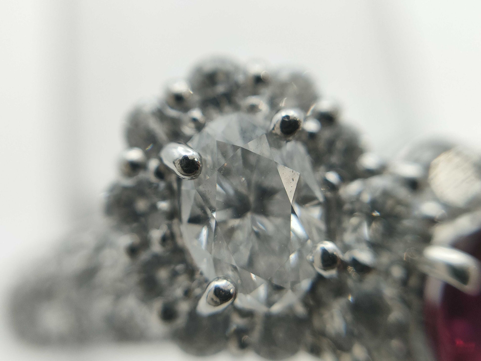 Pigeon-Blood R1.01ct D0.320/0.74ct PT900 6.8g Ring