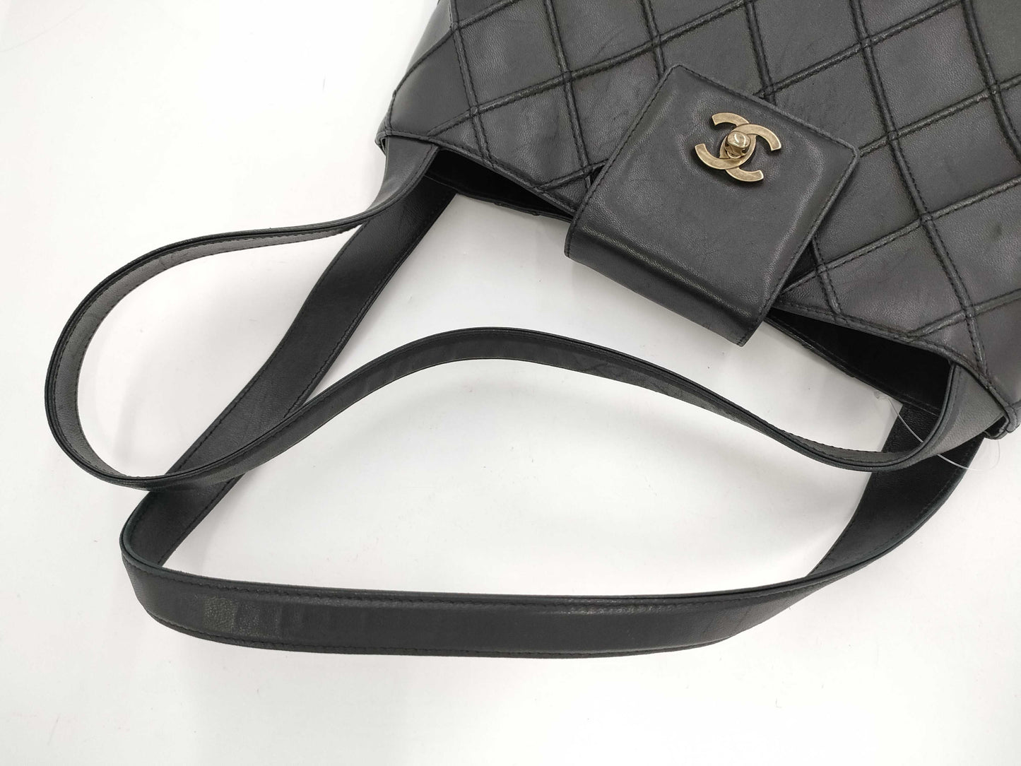 CHANEL Bicolor Lambskin Shoulder Bag with Warranty