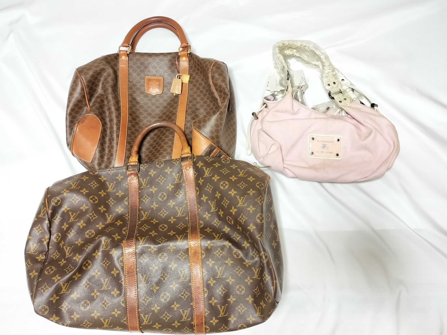 (10463_0042) LOUIS VUITTON Monogram Celine/Burberry/Bag 3 Pieces Boston Bag