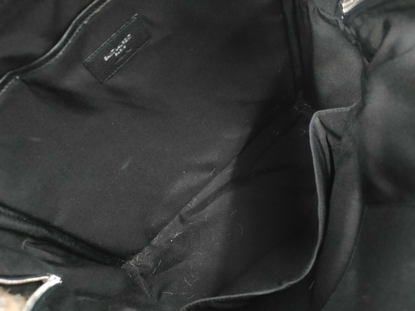Yves Saint Laurent Fur Backpack