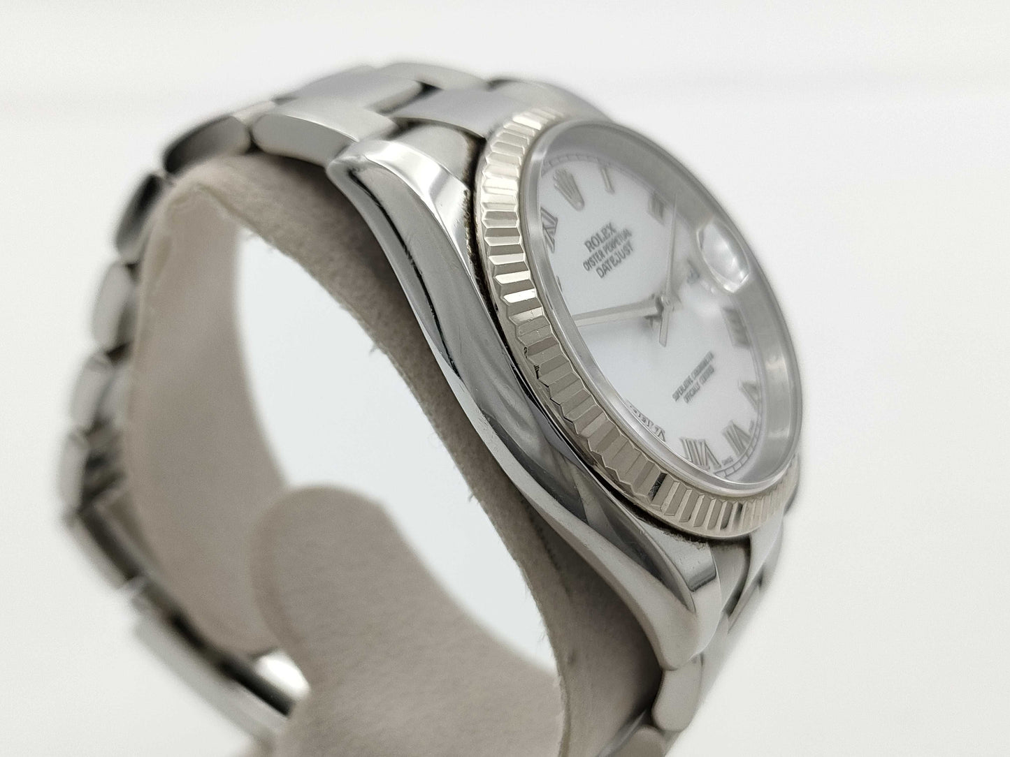 ROLEX 116234 D956349 White Roman Men's Watch