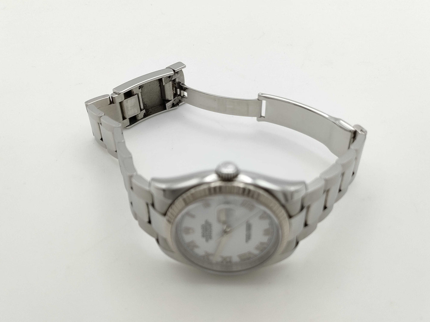 ROLEX 116234 D956349 White Roman Men's Watch