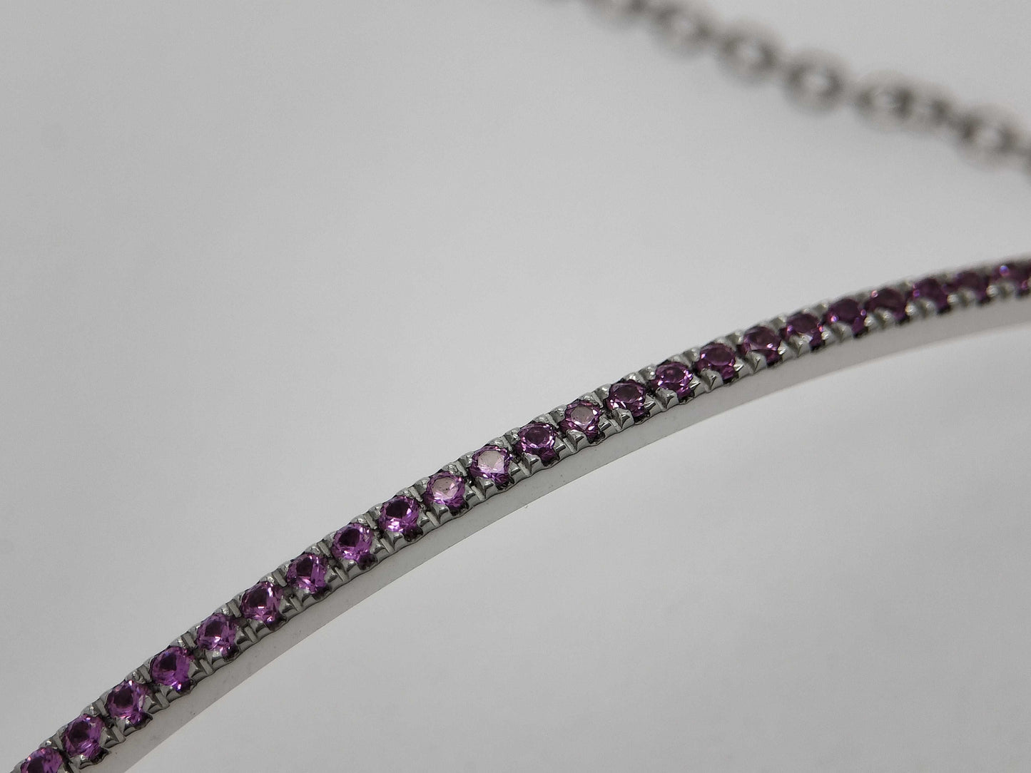 Tiffany & Co. T Smile Small Ruby WG Au750 2.9g Bracelet/Bangle