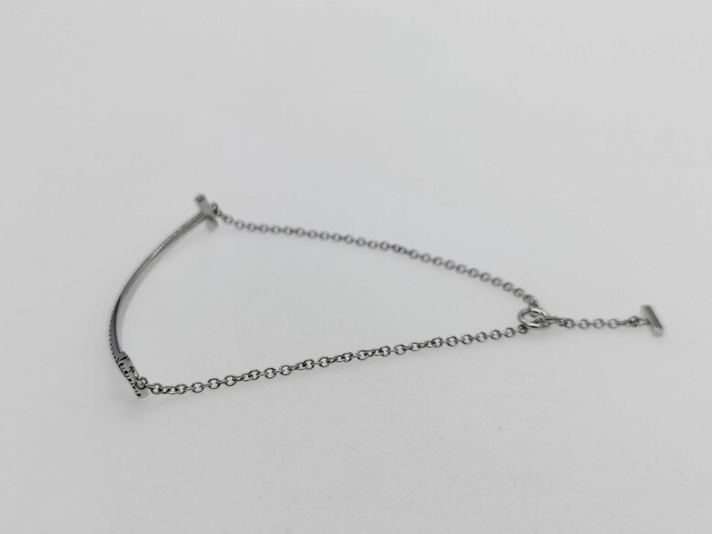 Tiffany & Co. T Smile Small Ruby WG Au750 2.9g Bracelet/Bangle