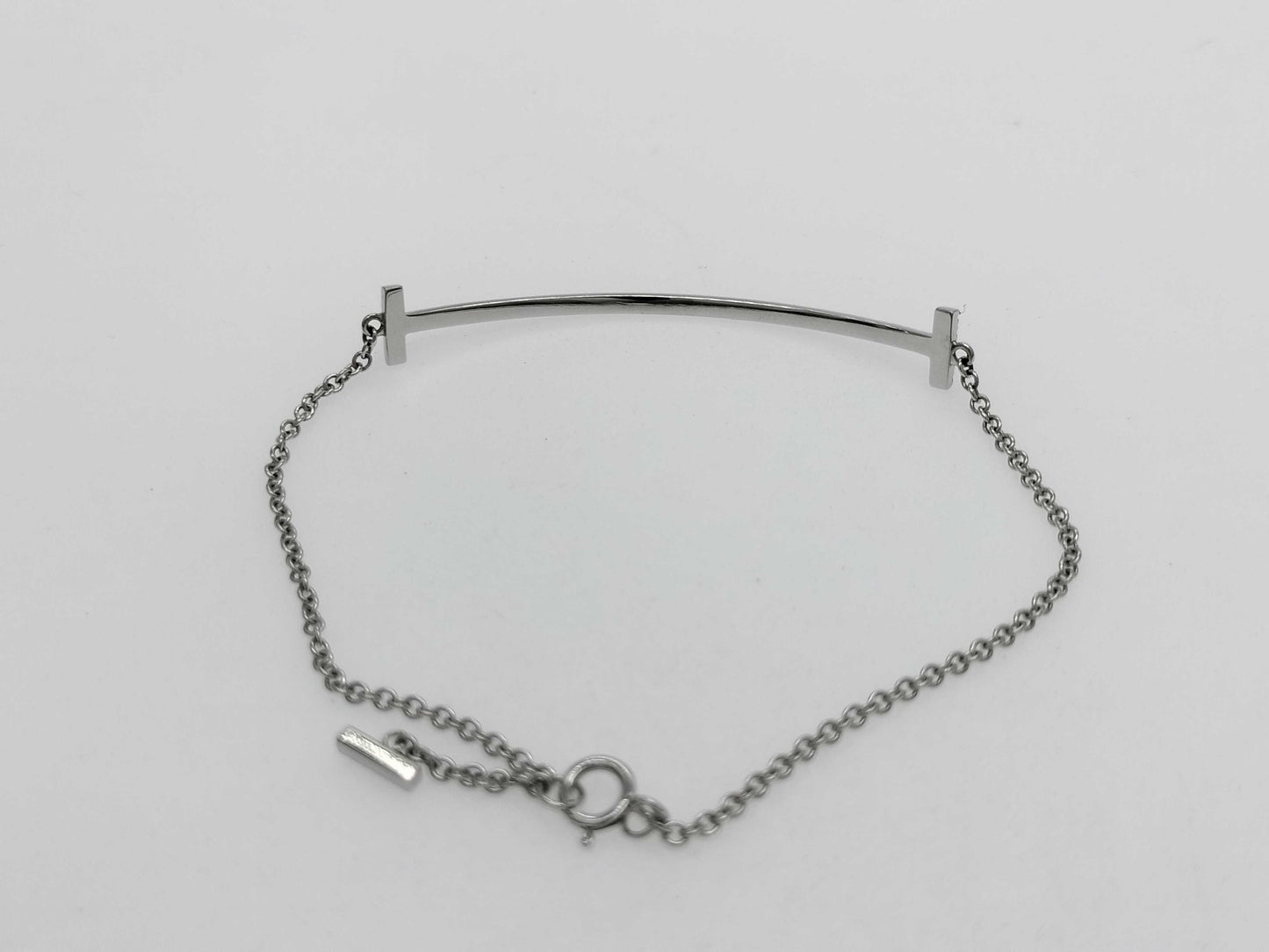 Tiffany & Co. T Smile Small Ruby WG Au750 2.9g Bracelet/Bangle