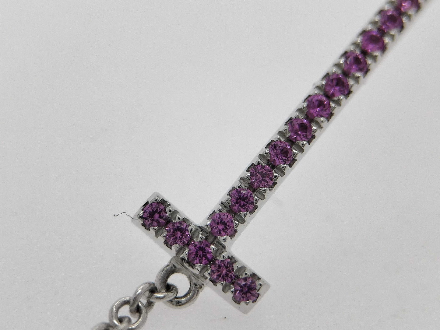 Tiffany & Co. T Smile Small Ruby WG Au750 2.9g Bracelet/Bangle