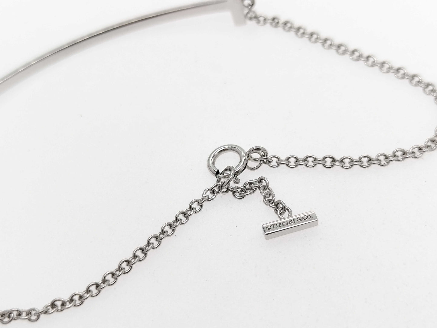 Tiffany & Co. T Smile Small Ruby WG Au750 2.9g Bracelet/Bangle