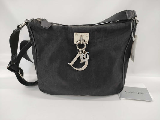 Dior Trotter Black Canvas Shoulder Bag