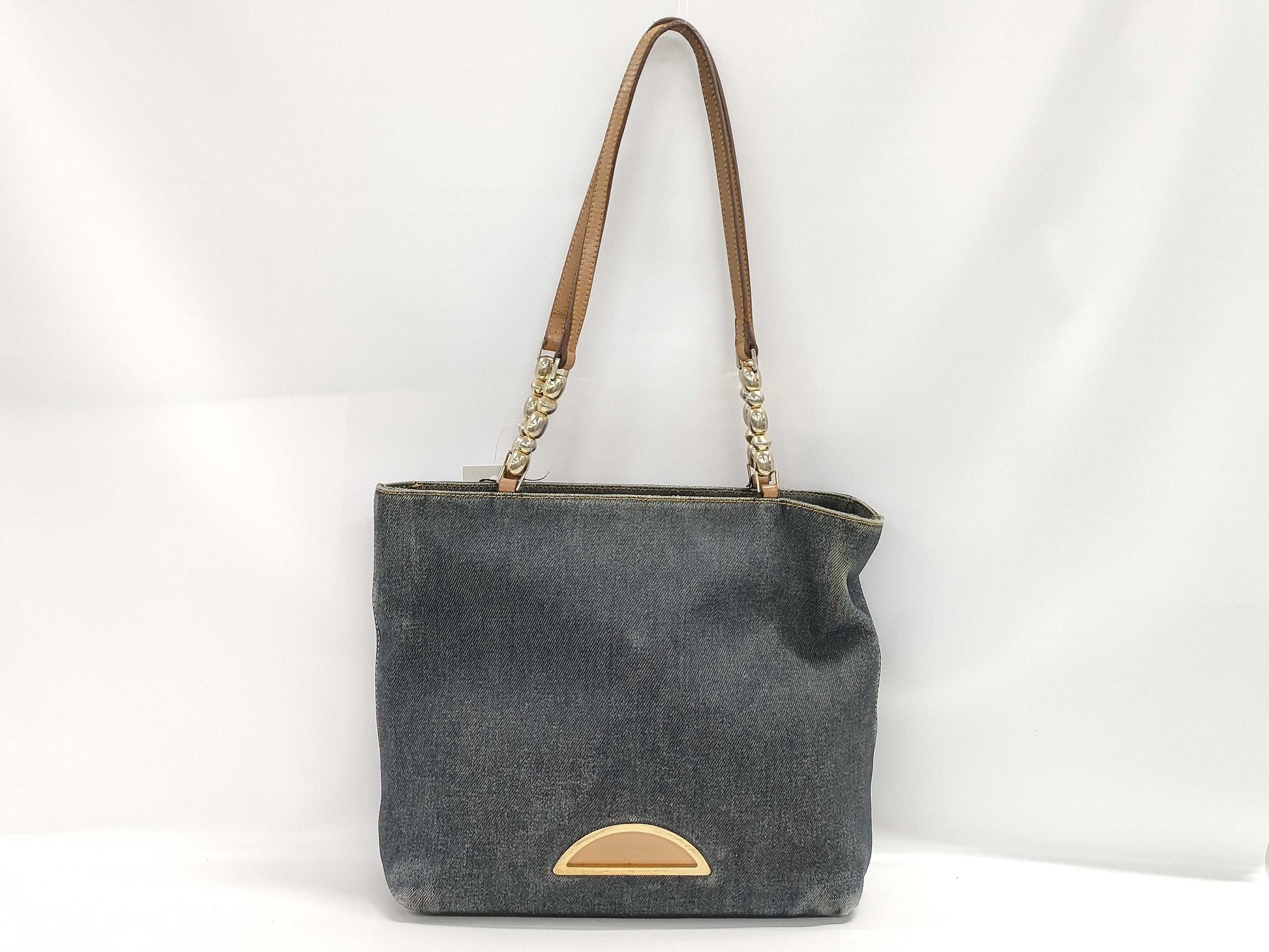 Dior Denim Maris Pearl Tote Bag Shoulder Bag