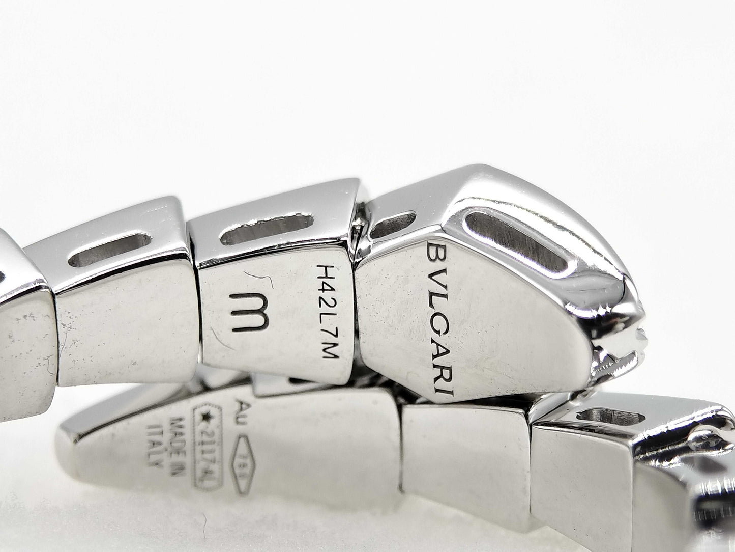 BVLGARI Serpenti Viper M Full Diamond WG Au750 6.6g Ring