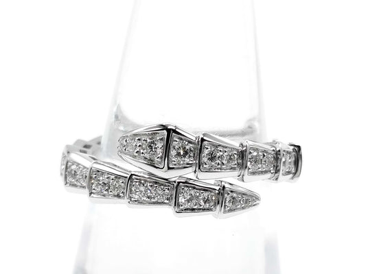 BVLGARI Serpenti Viper M Full Diamond WG Au750 6.6g Ring