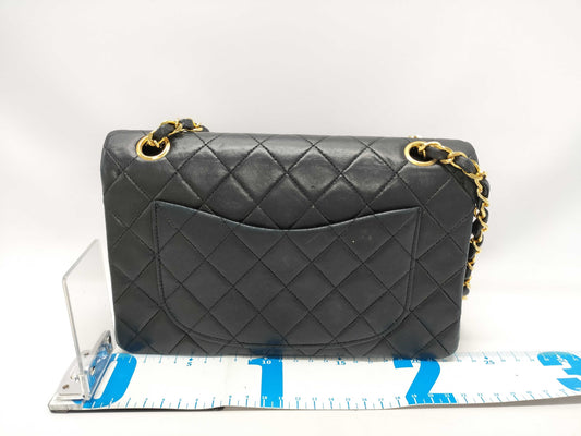 CHANEL Lambskin Double Flap Shoulder Bag