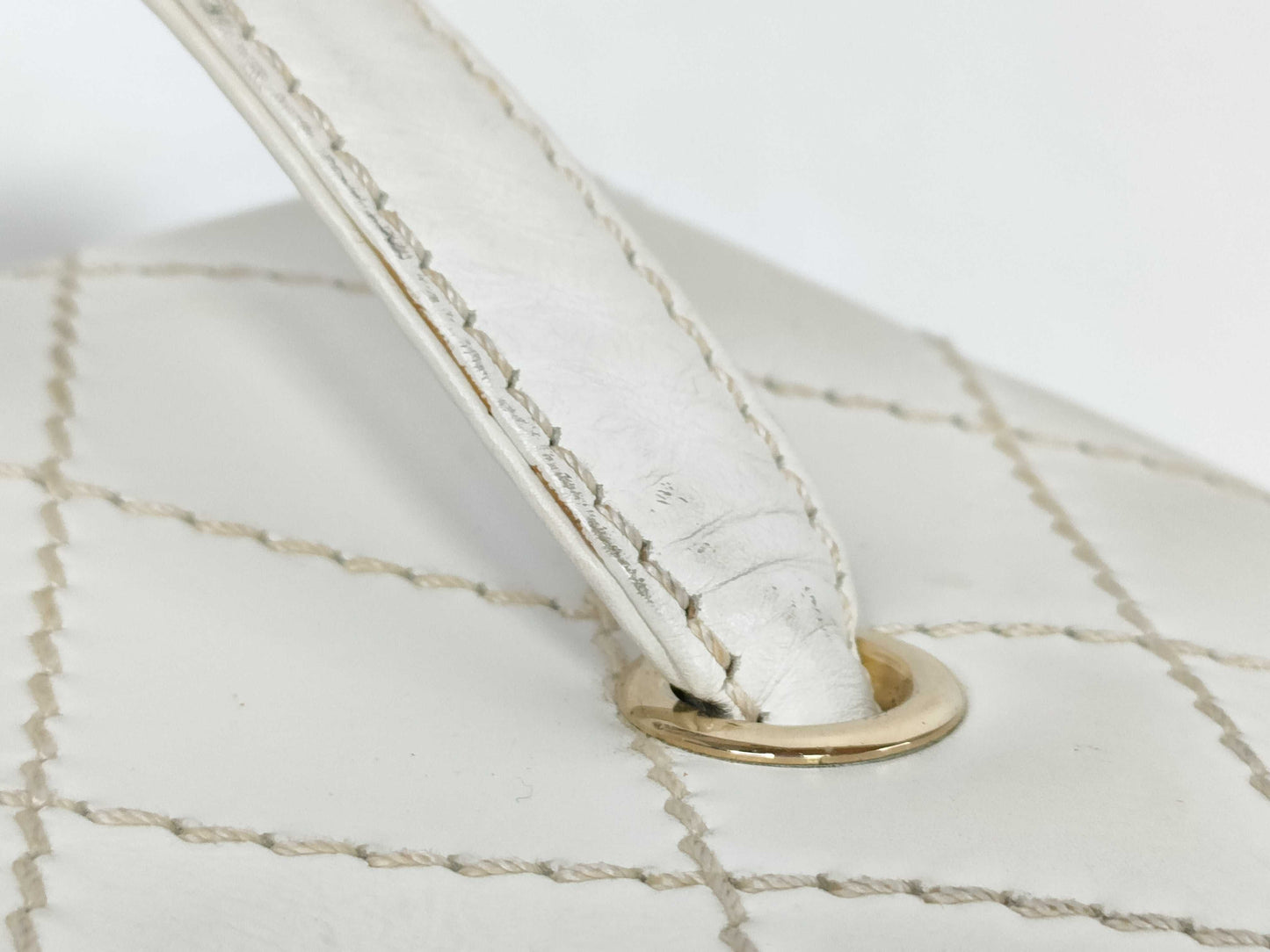 CHANEL Wild Stitch Leather/Coco Mark/Tote Shoulder Bag