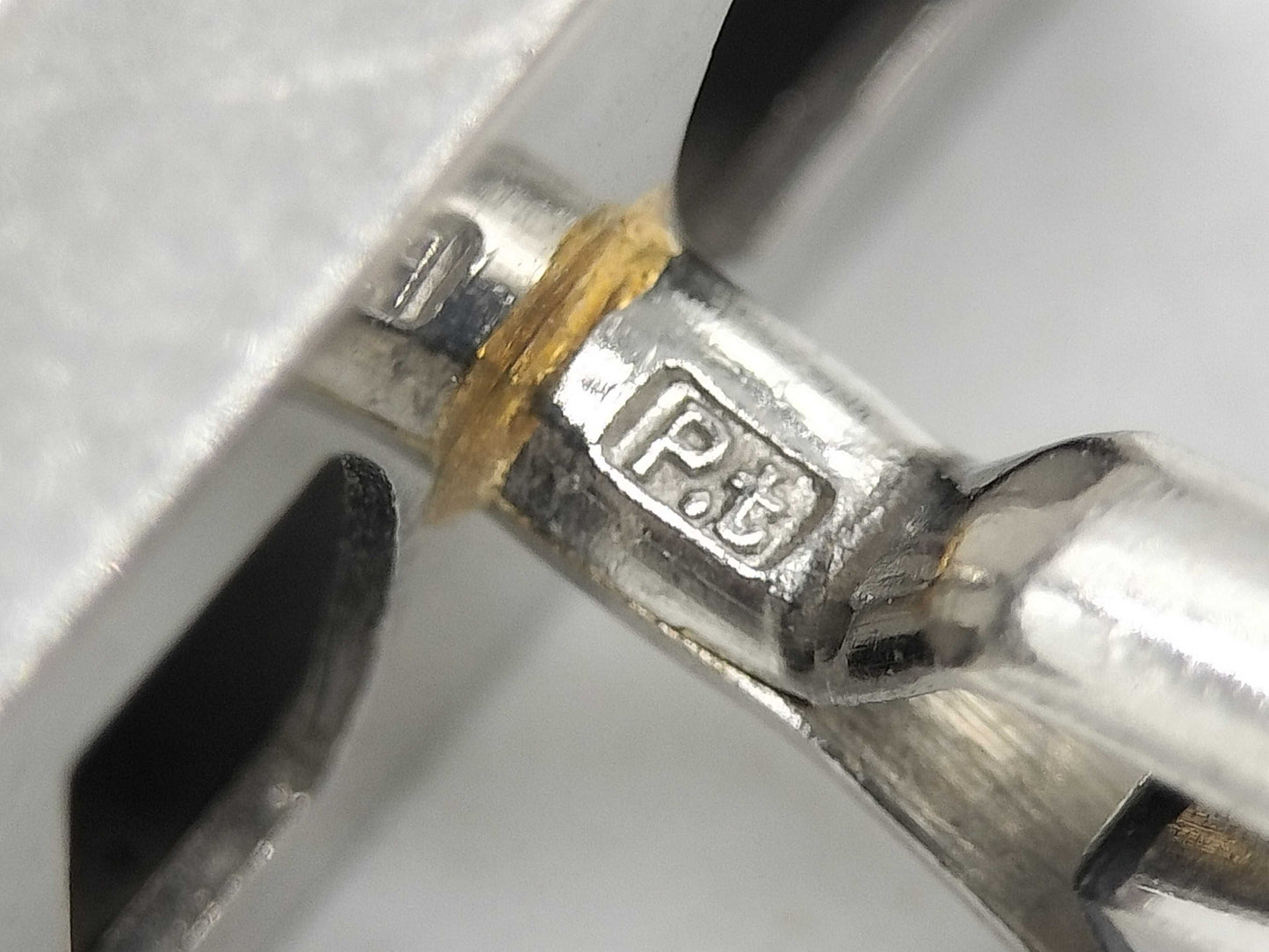 3-piece diamond PT900/PT850 23.1g Tie pin / cuff
