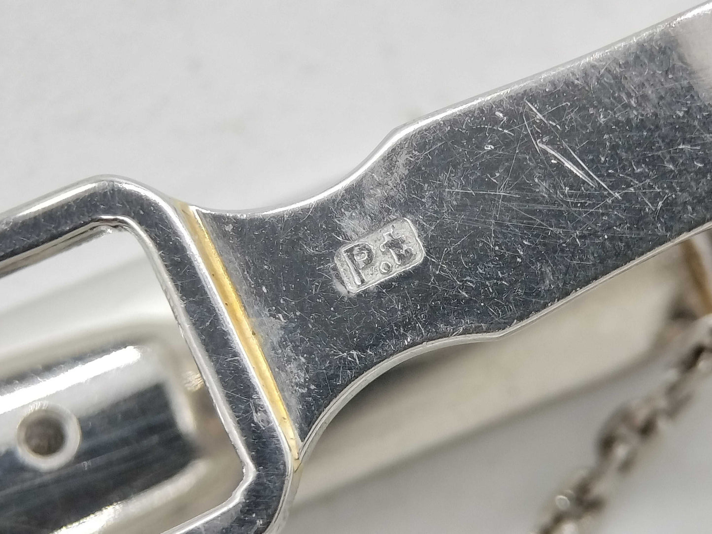 3-piece diamond PT900/PT850 23.1g Tie pin / cuff