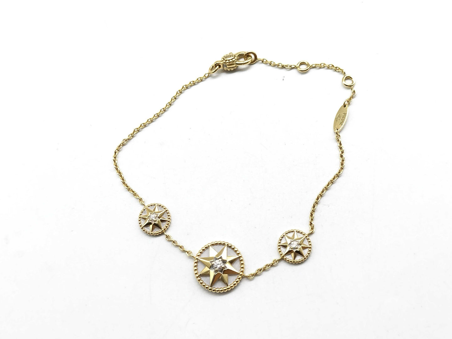 Dior Rose des Vents Diamond Shell Bracelet in Yellow Gold and Au750, 3.9g