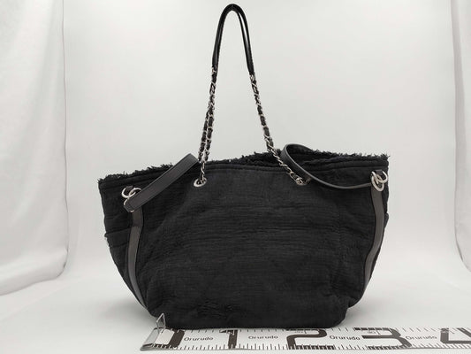 CHANEL Deca Coco 2-way Chain Tote Denim Tote Bag