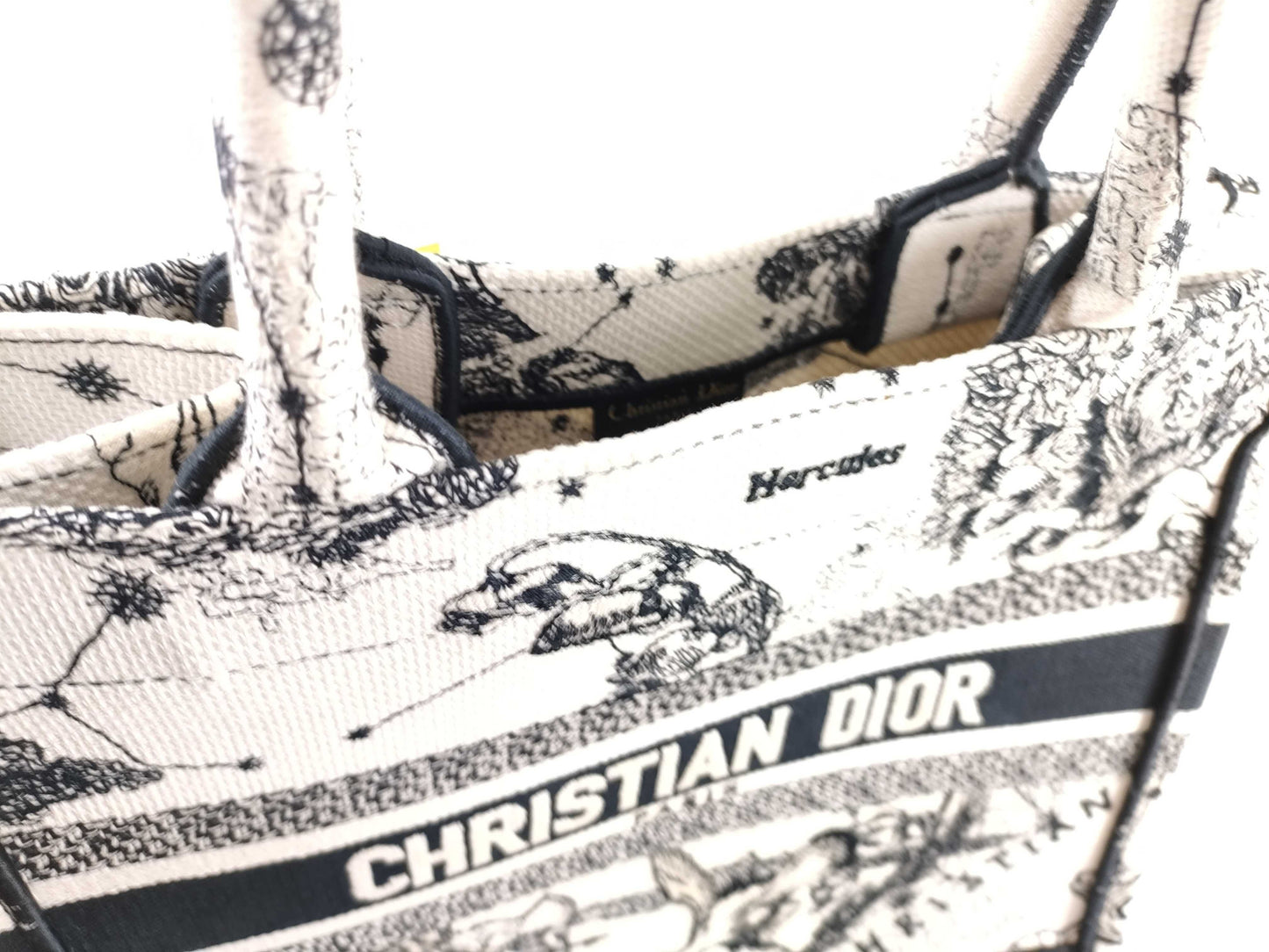 (10460_0337) Dior Embroidered Toile de Jouy Zodiac Handbag