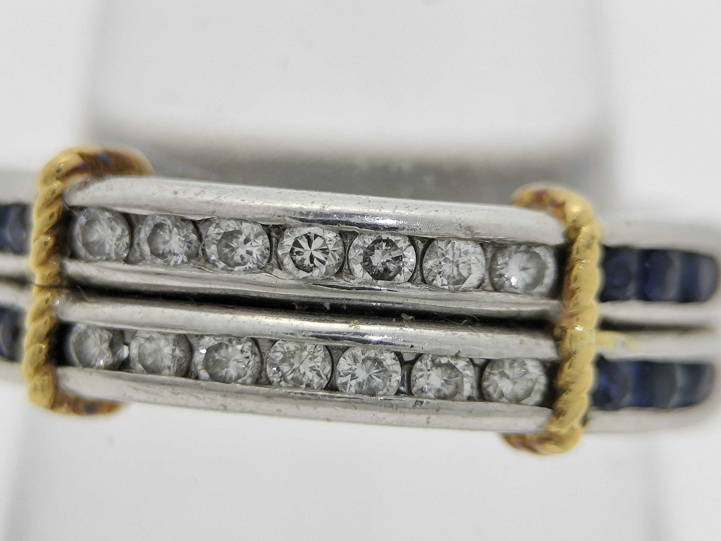 S 0.34ct D 0.22ct Pt900/K18 9.7g Ring