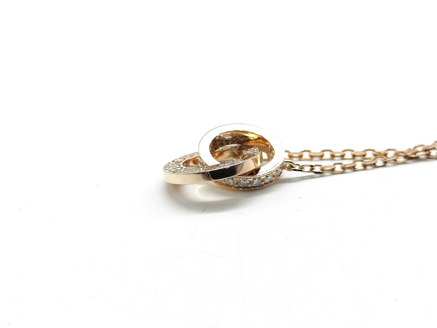 Cartier Love Circle Diamond Necklace in PG and Au750, 5.7g