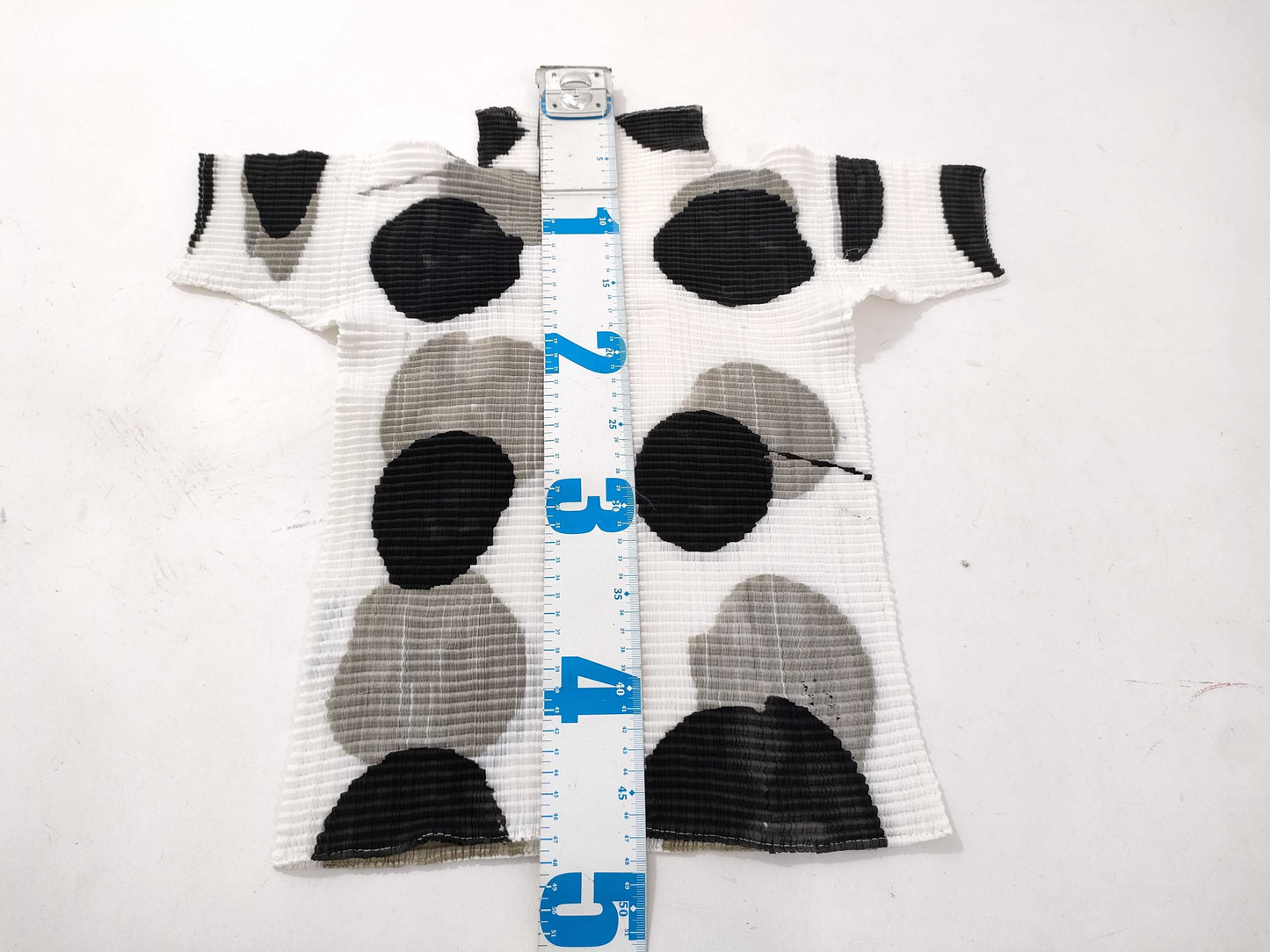 ISSEY MIYAKE cut and sew patterned top