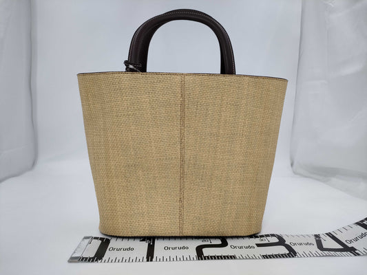 CHANEL Raffia/Coco Mark/Tote Handbag