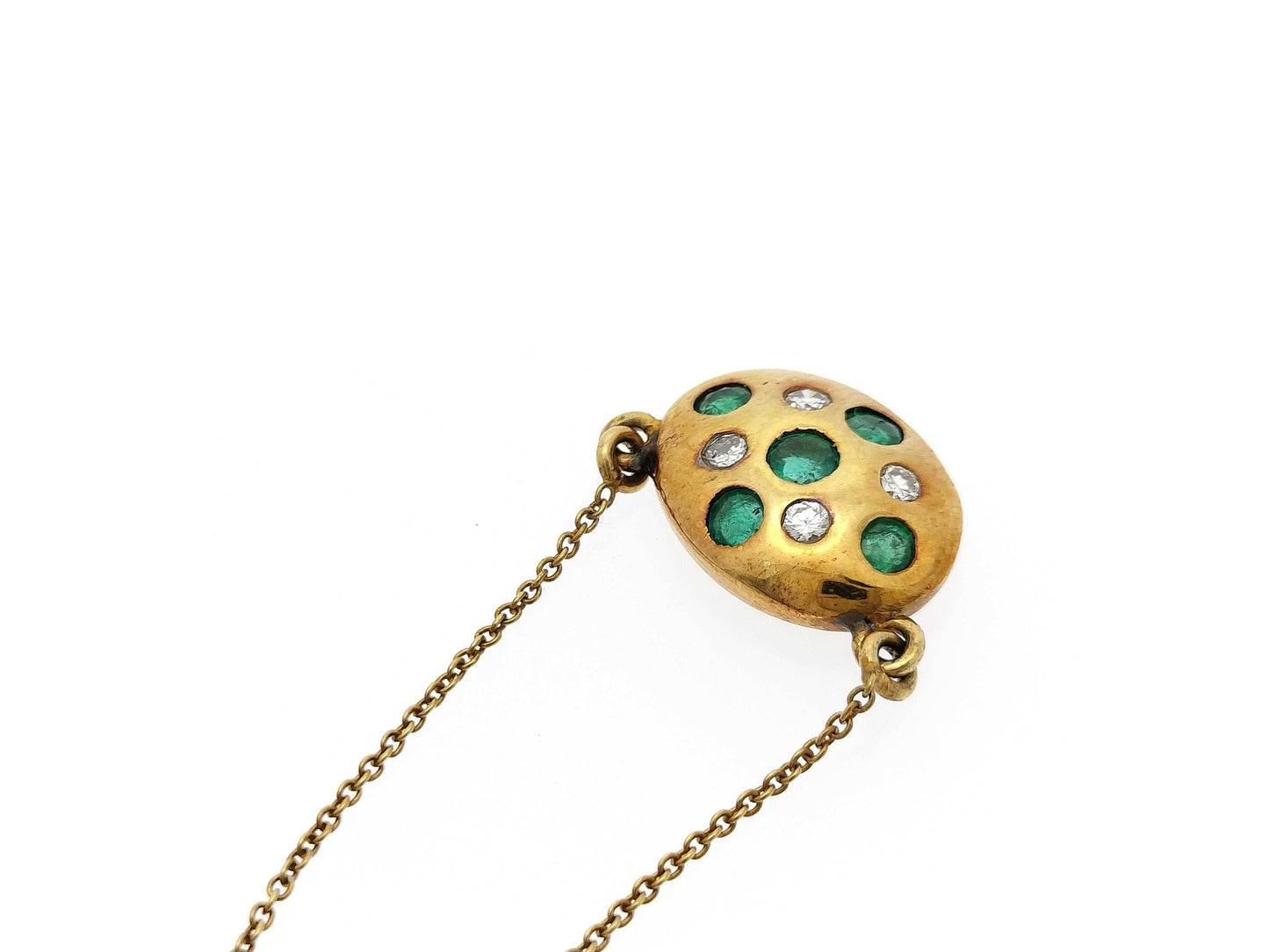 Emerald and Diamond 750 3.8g Necklace