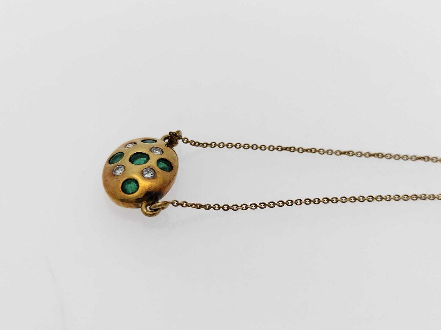 Emerald and Diamond 750 3.8g Necklace
