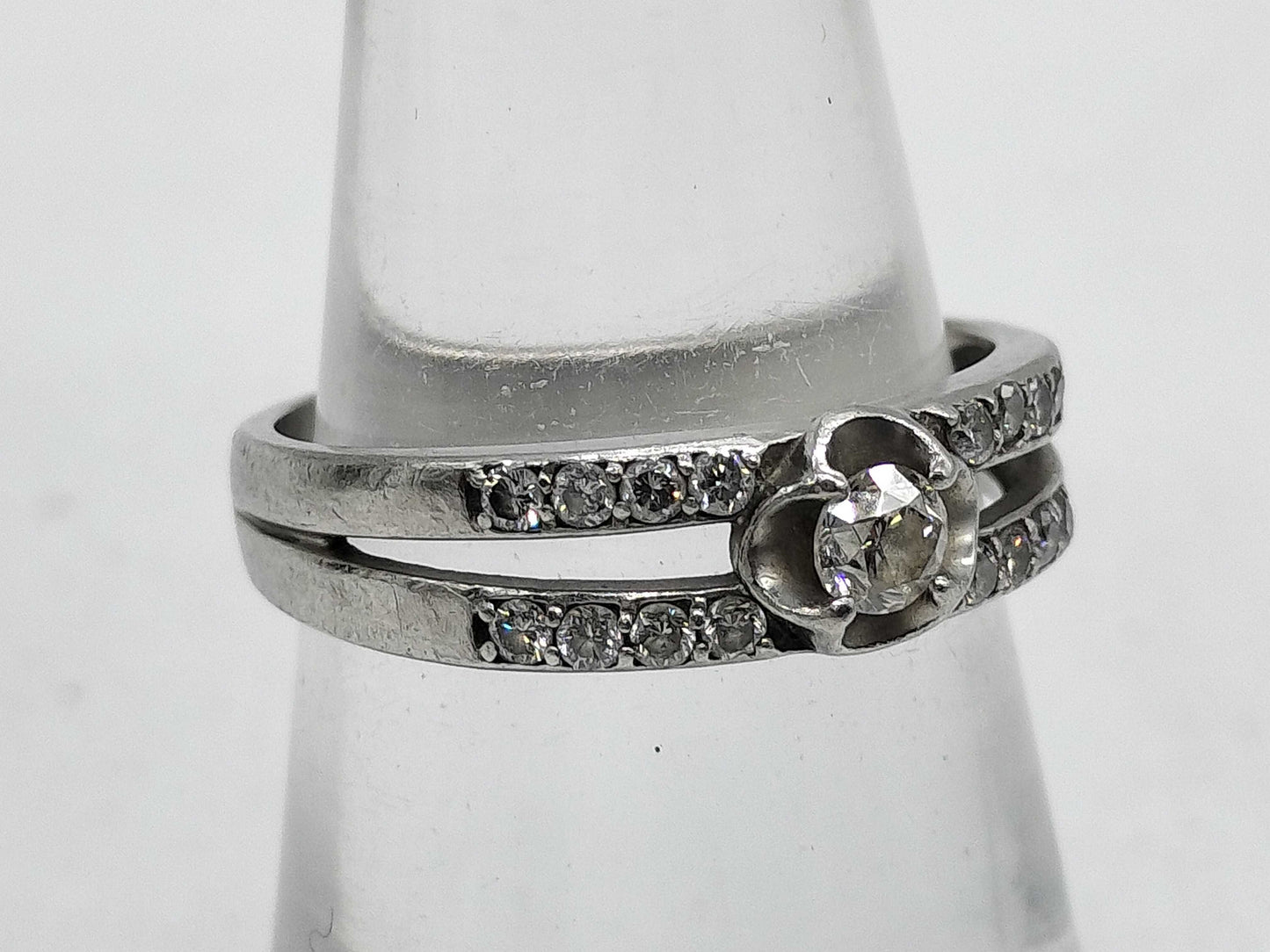 D0.15ct FD0.20ct Pt900 4.1g Ring