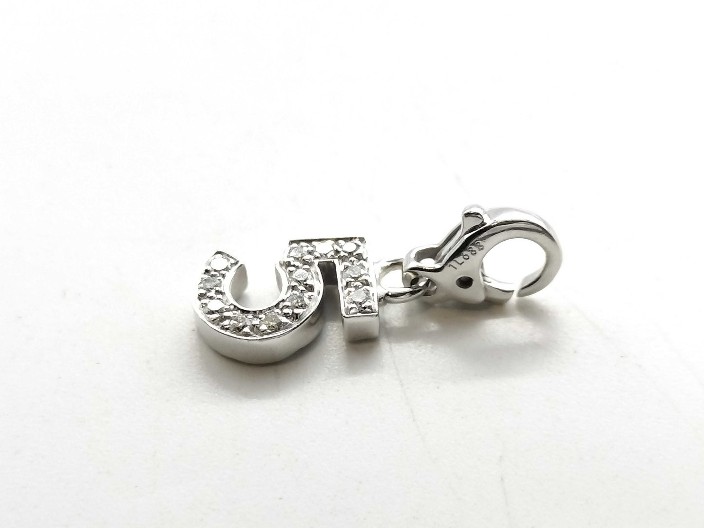 CHANEL NO.5 Diamond WG 750 2.3g Pendant Top