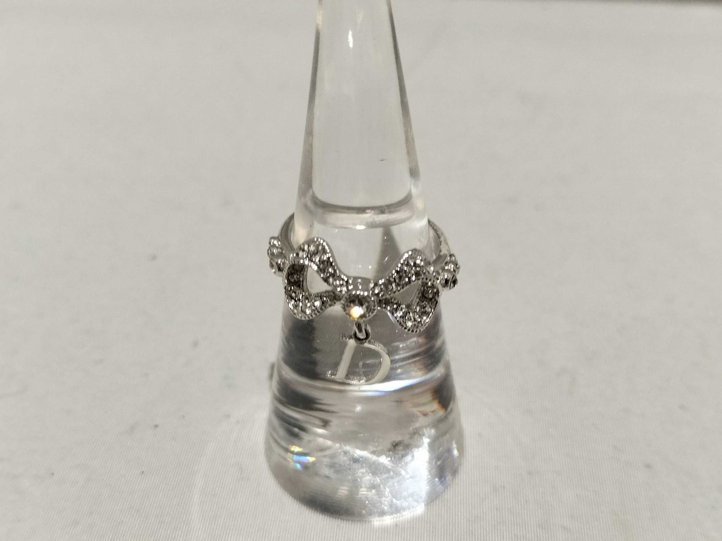 Dior Ribbon Rhinestone Ring