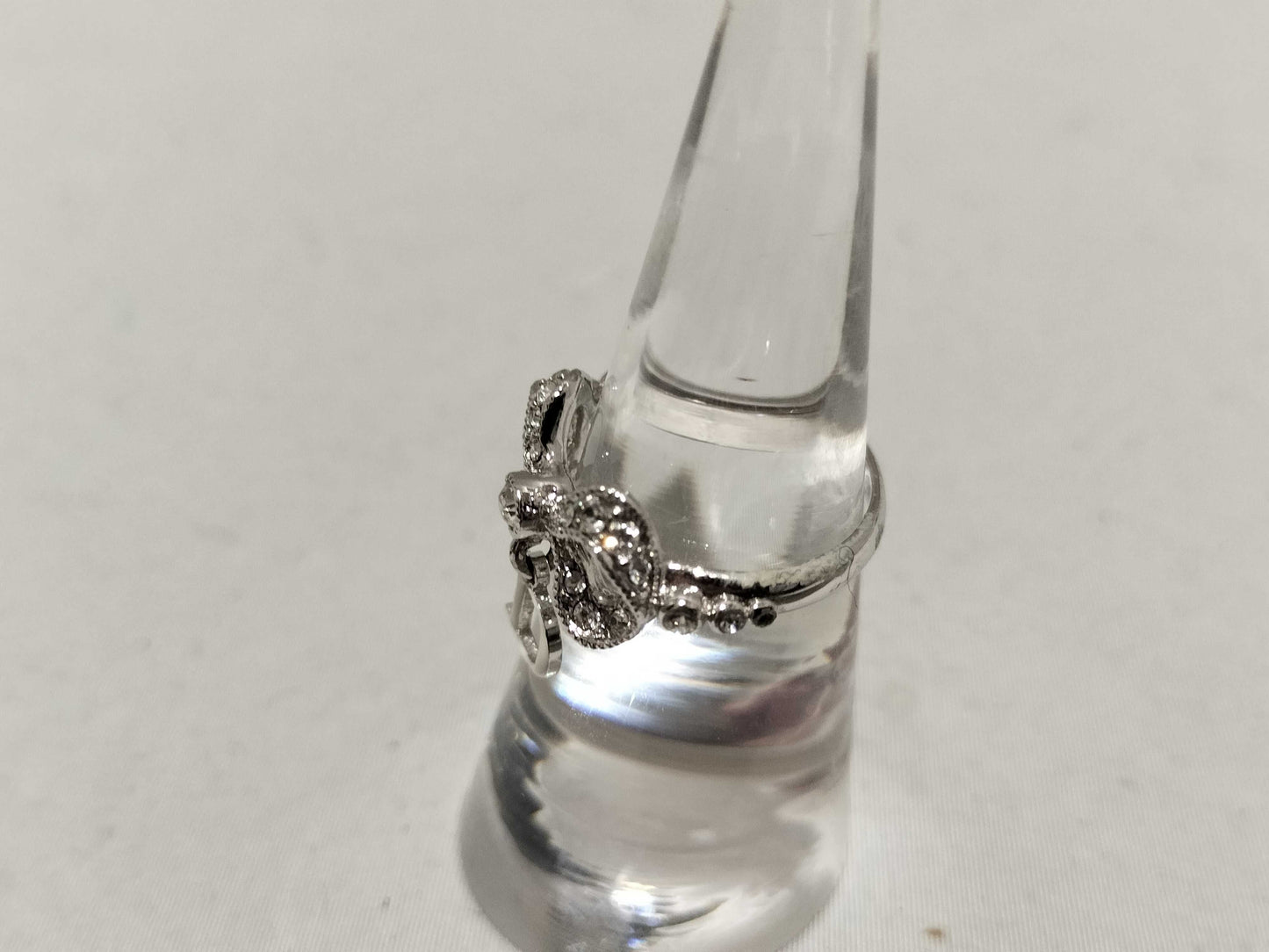 Dior Ribbon Rhinestone Ring