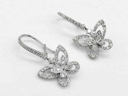 GRAFF Butterfly Diamond WG Au750 4.9g Earrings