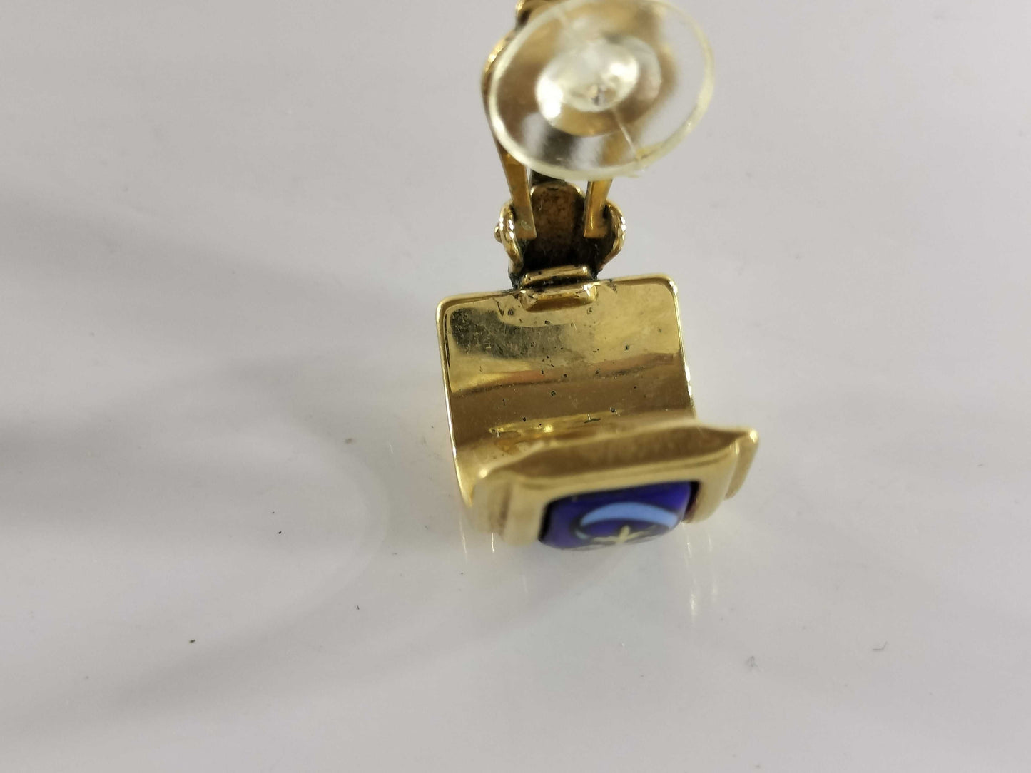 HERMES enamel cloisonné earrings