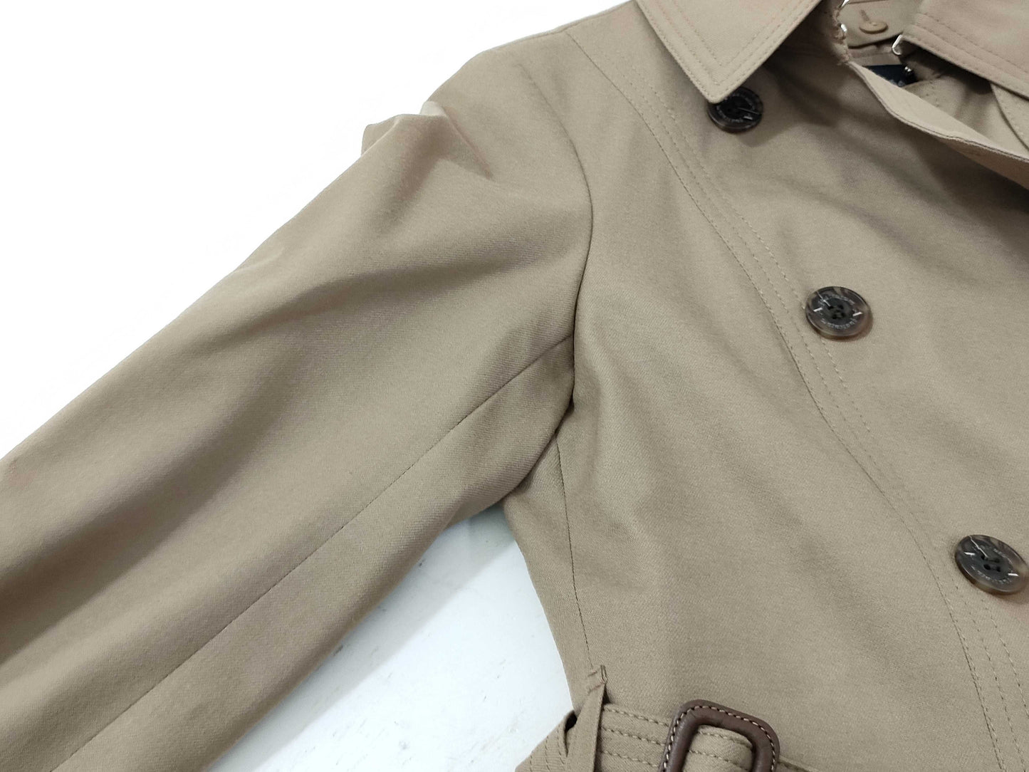 Aquascutum Wool Trench Coat/Beige Coat