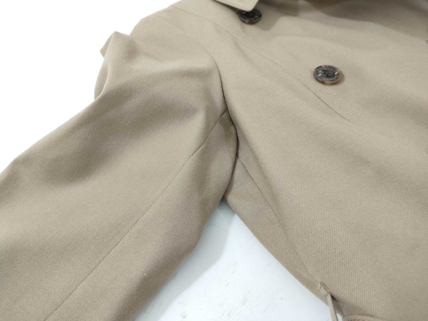 Aquascutum Wool Trench Coat/Beige Coat