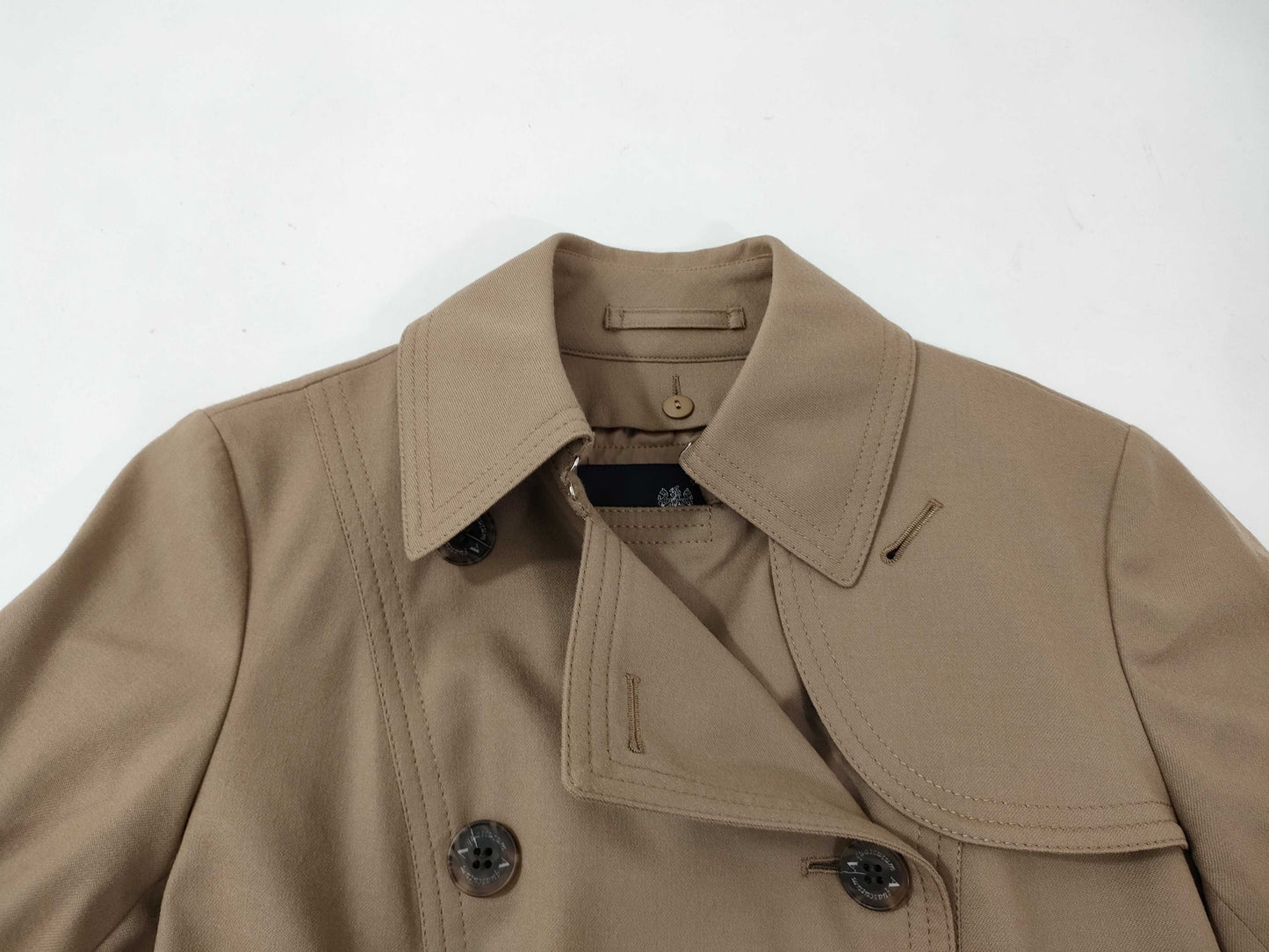 Aquascutum Wool Trench Coat/Beige Coat