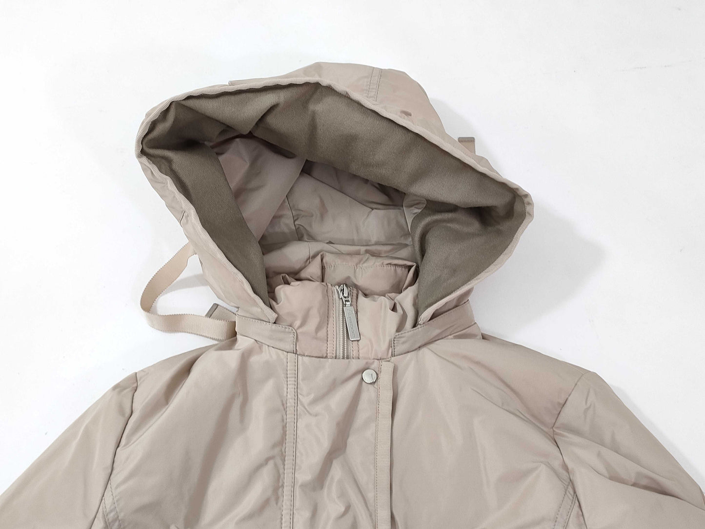 Aquascutum / Hooded Down Coat / Beige Coat