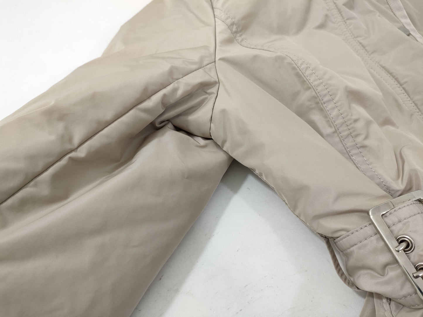 Aquascutum / Hooded Down Coat / Beige Coat