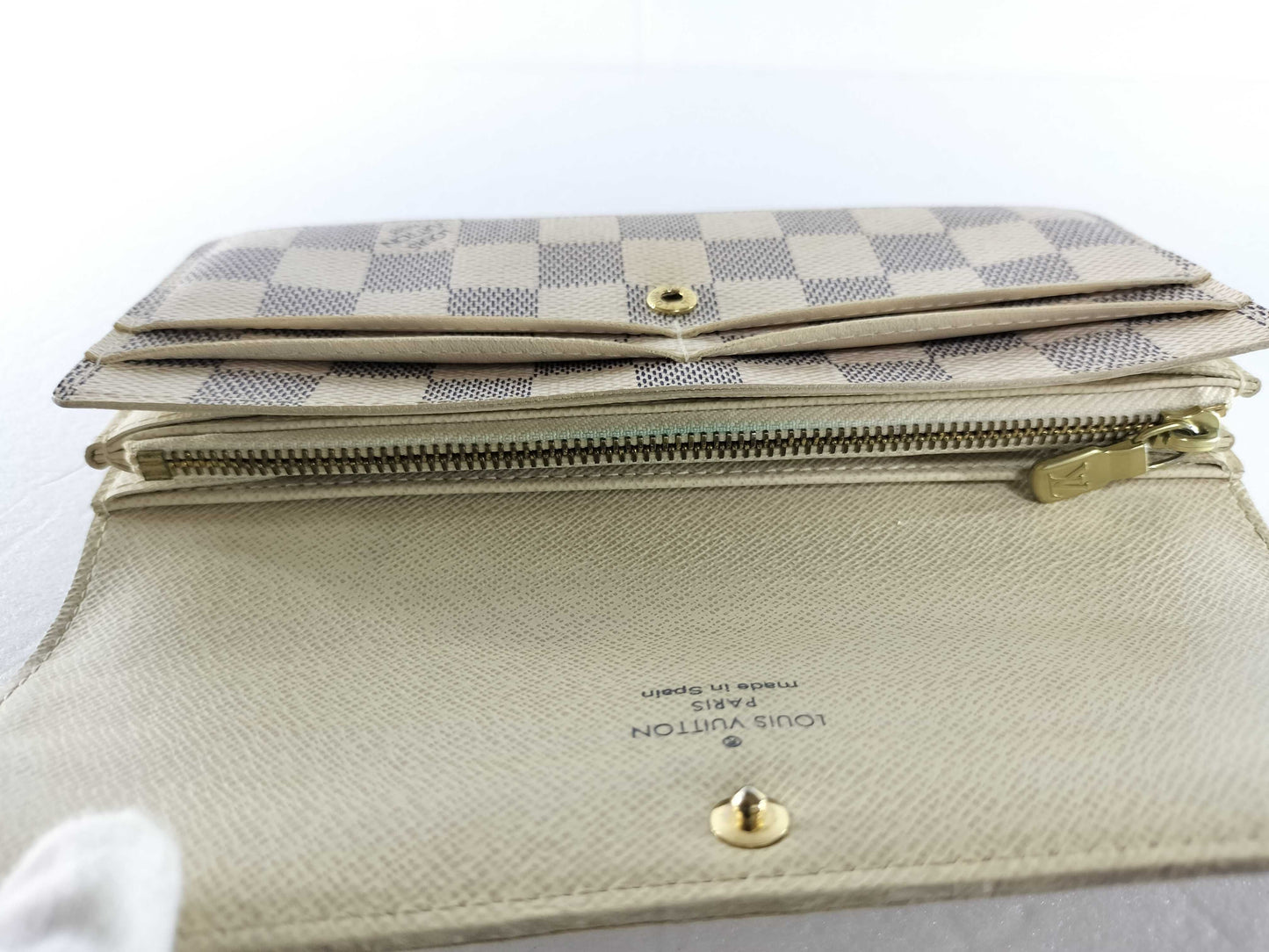 LOUIS VUITTON Damier Azur Portefeuille Sarah Wallet