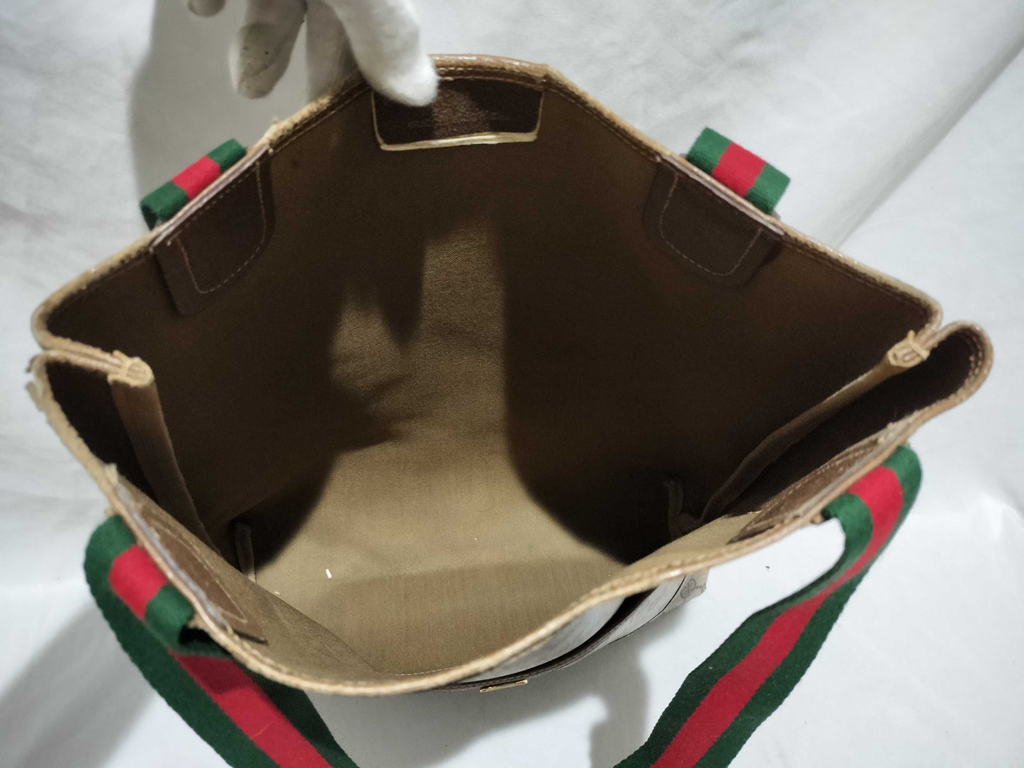 GUCCI GG Supreme 39.02003 PVC Old Sherry Tote Bag