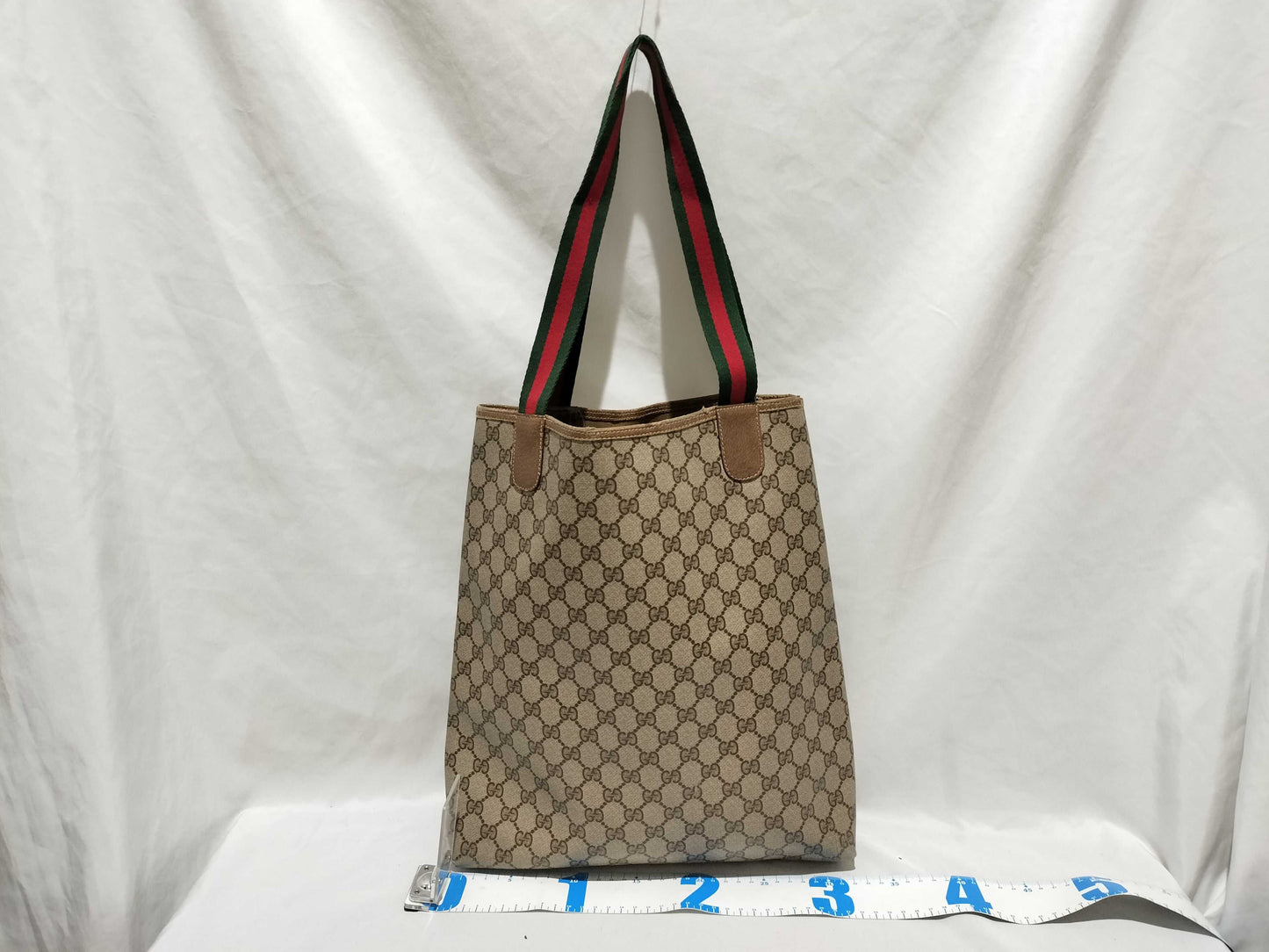 GUCCI GG Supreme 39.02003 PVC Old Sherry Tote Bag