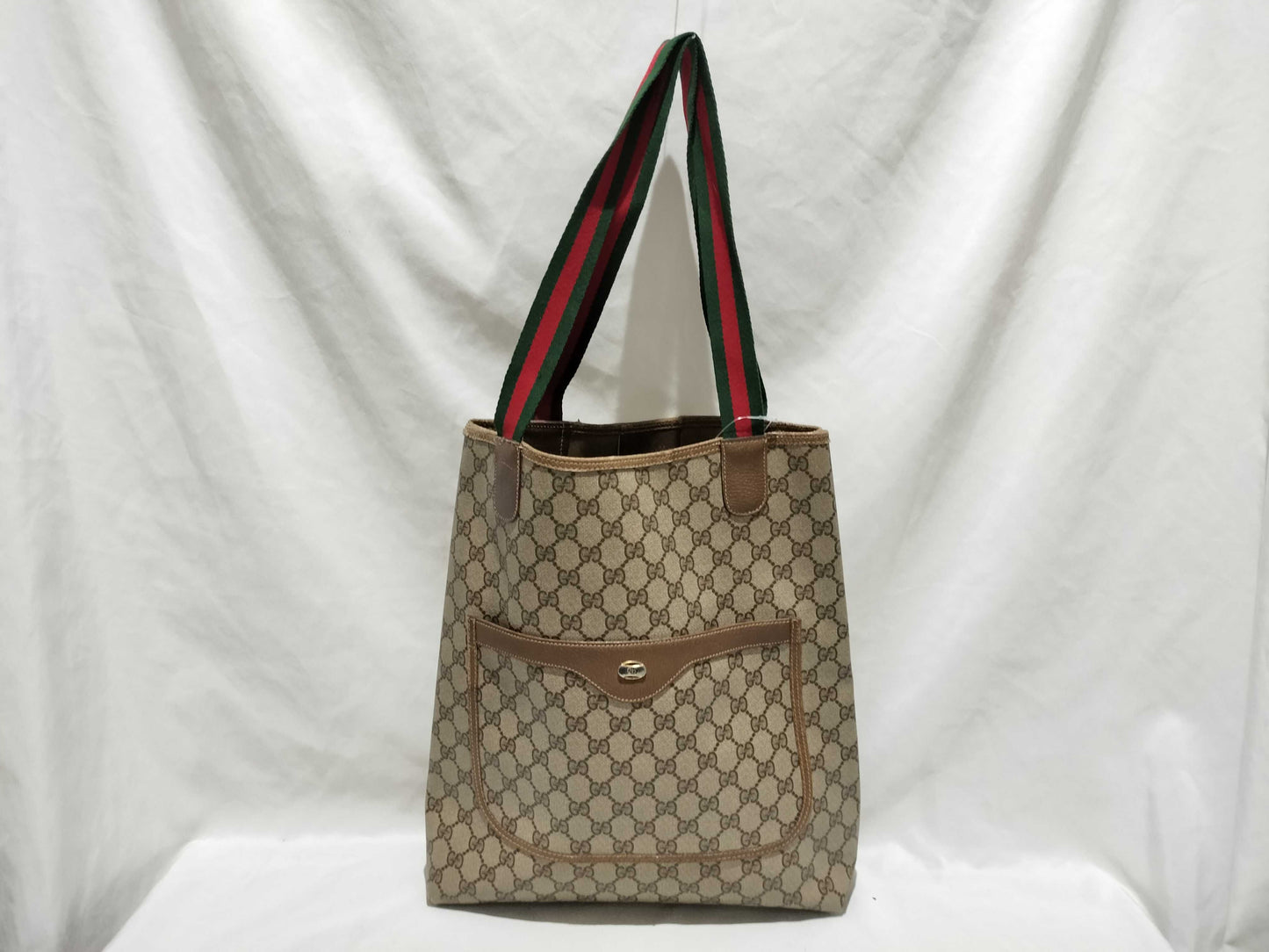 GUCCI GG Supreme 39.02003 PVC Old Sherry Tote Bag