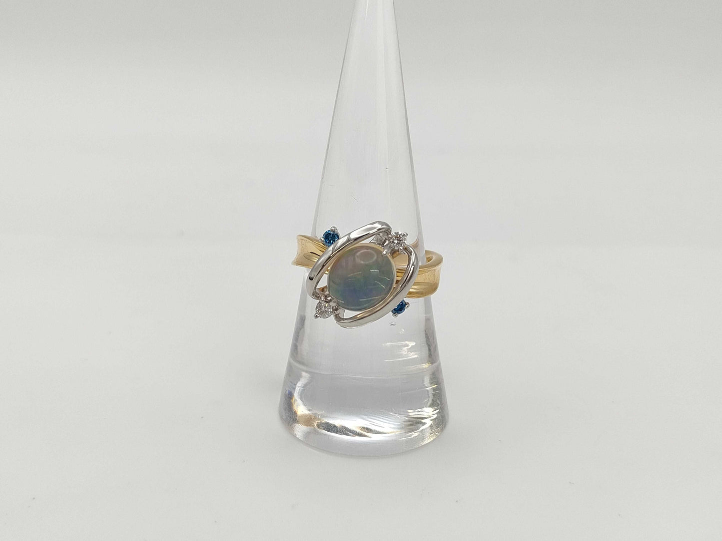 WOP 2.55ct D 0.11ct/0.09ct K18/PT900 8.4g Ring