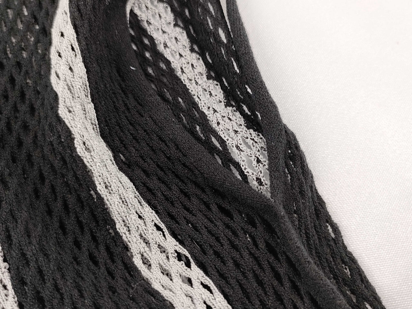 ISSEY MIYAKE see-through black and white dress