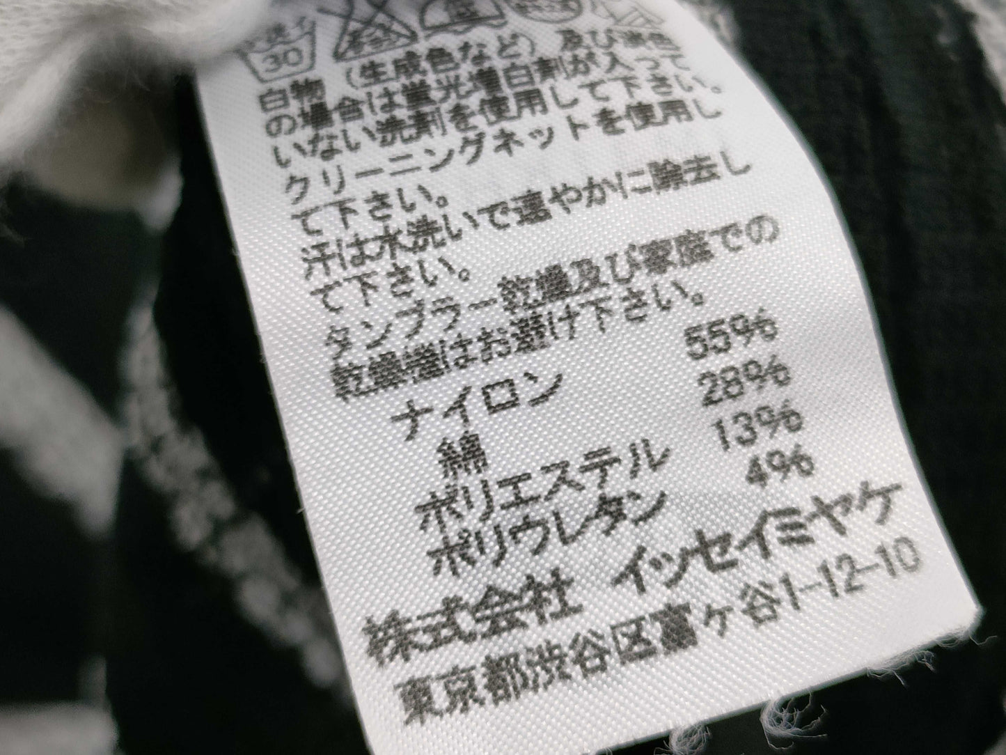 ISSEY MIYAKE see-through black and white dress