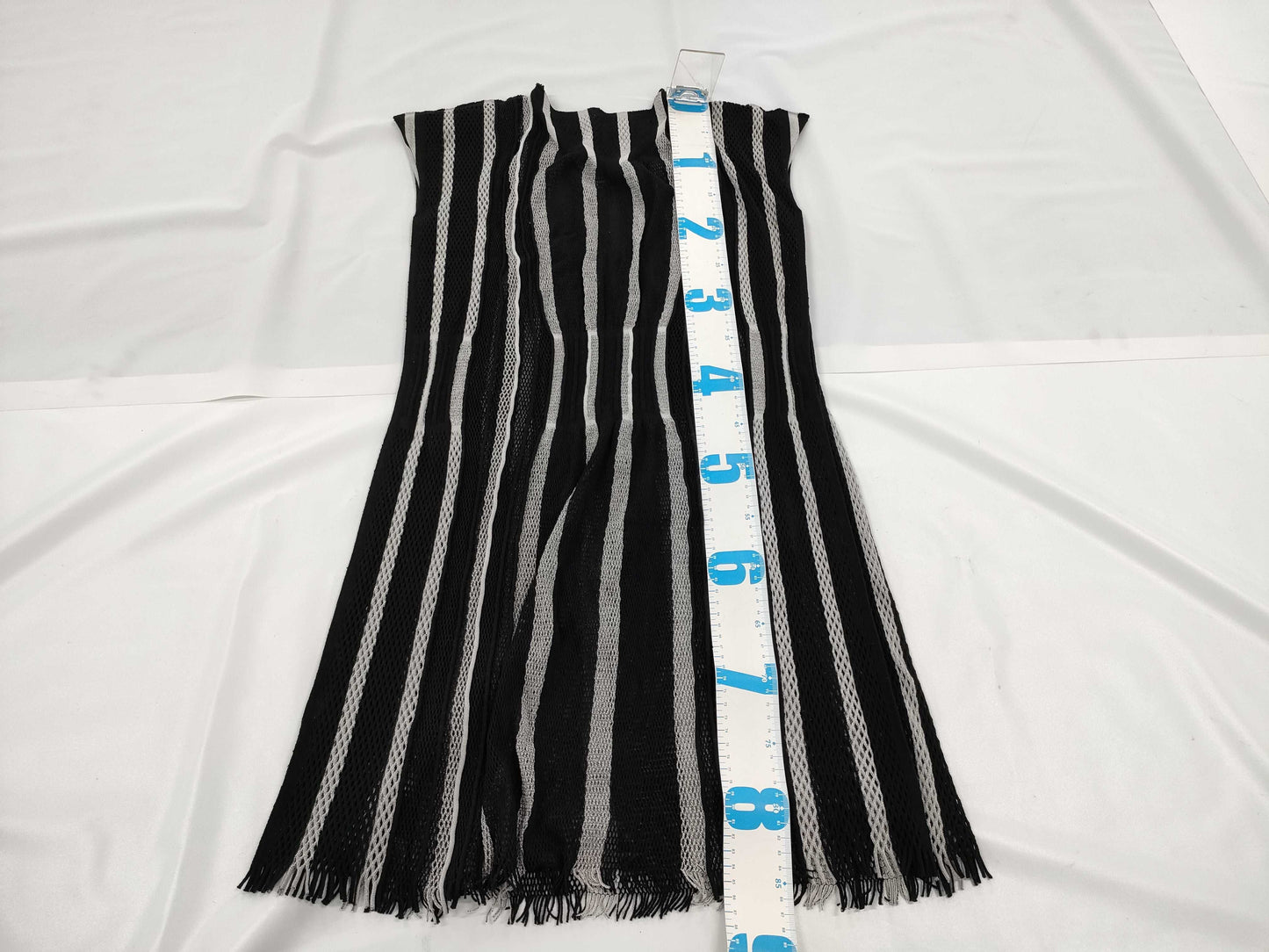 ISSEY MIYAKE see-through black and white dress