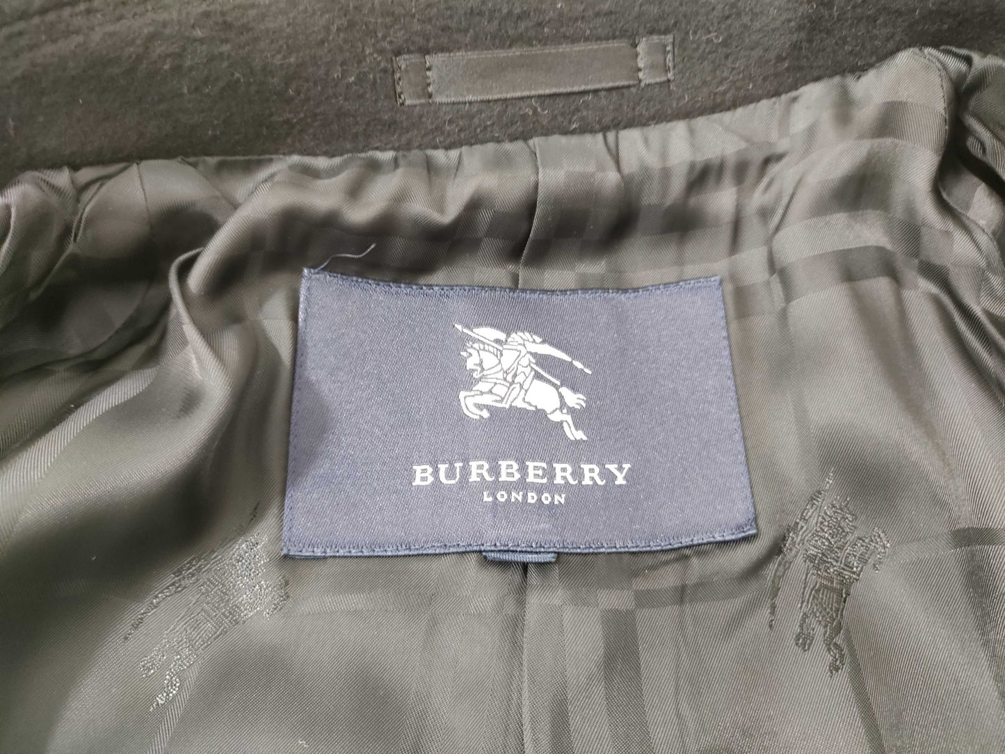 BURBERRY Long Coat, Black Cashmere, Considering Model Year