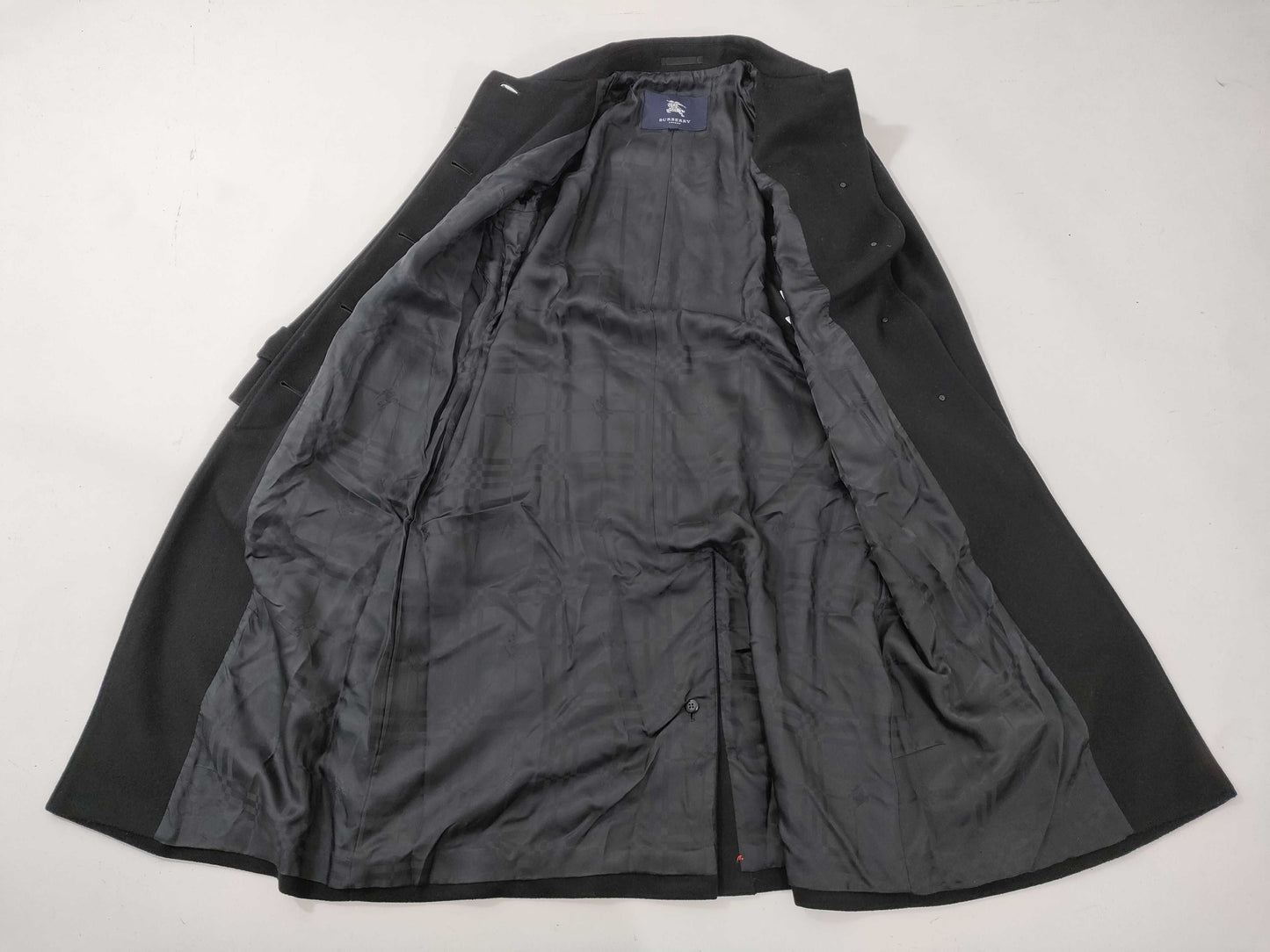BURBERRY Long Coat, Black Cashmere, Considering Model Year
