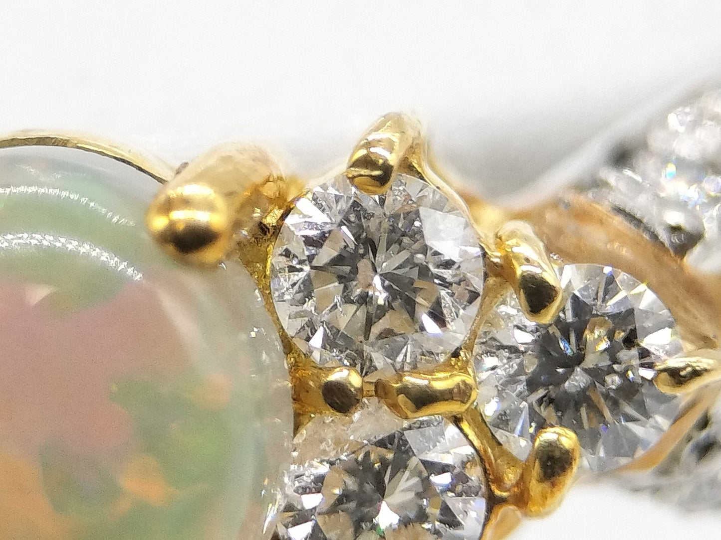 Opal D0.44ct PT900/K18 4.2g Ring
